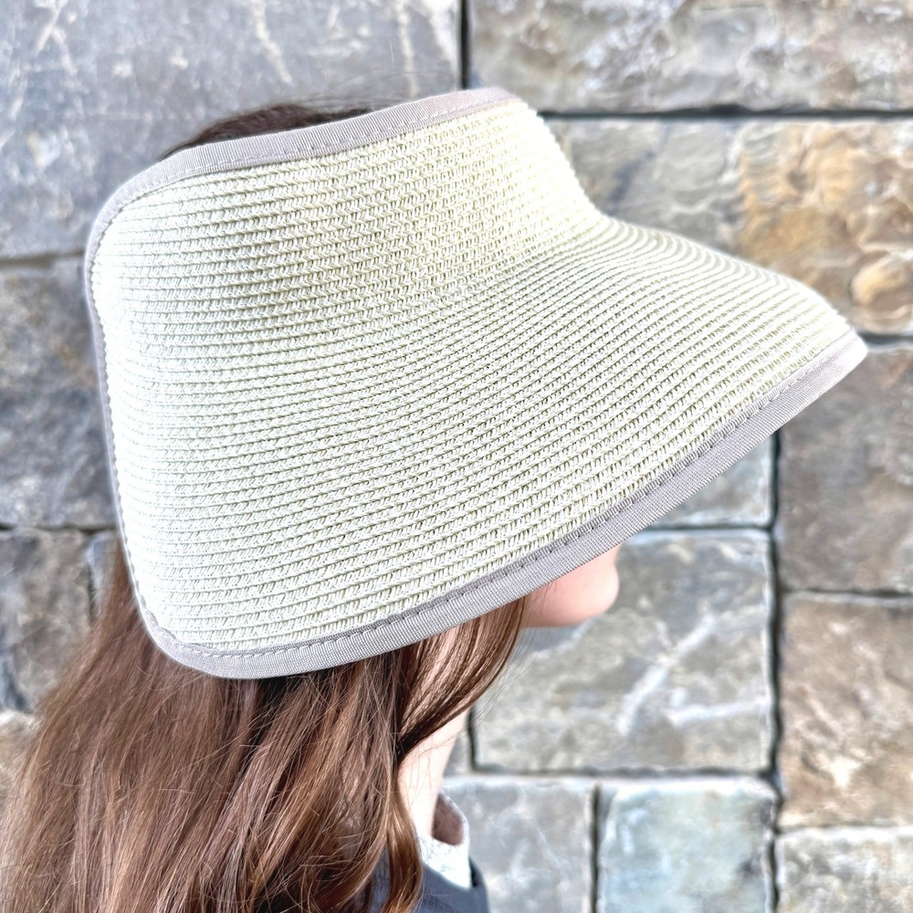 San Diego Hat Company Signature Ultrabraid Large Brim Visor OS Roll Up Travel